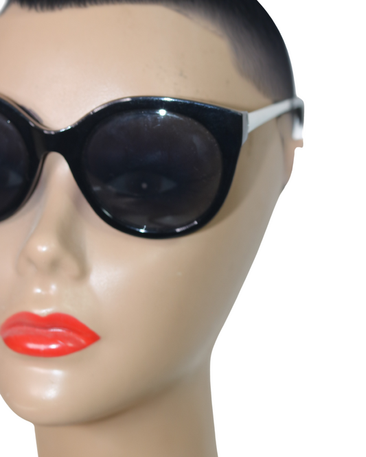 Oversized Black Cat-Eye Sunglasses
