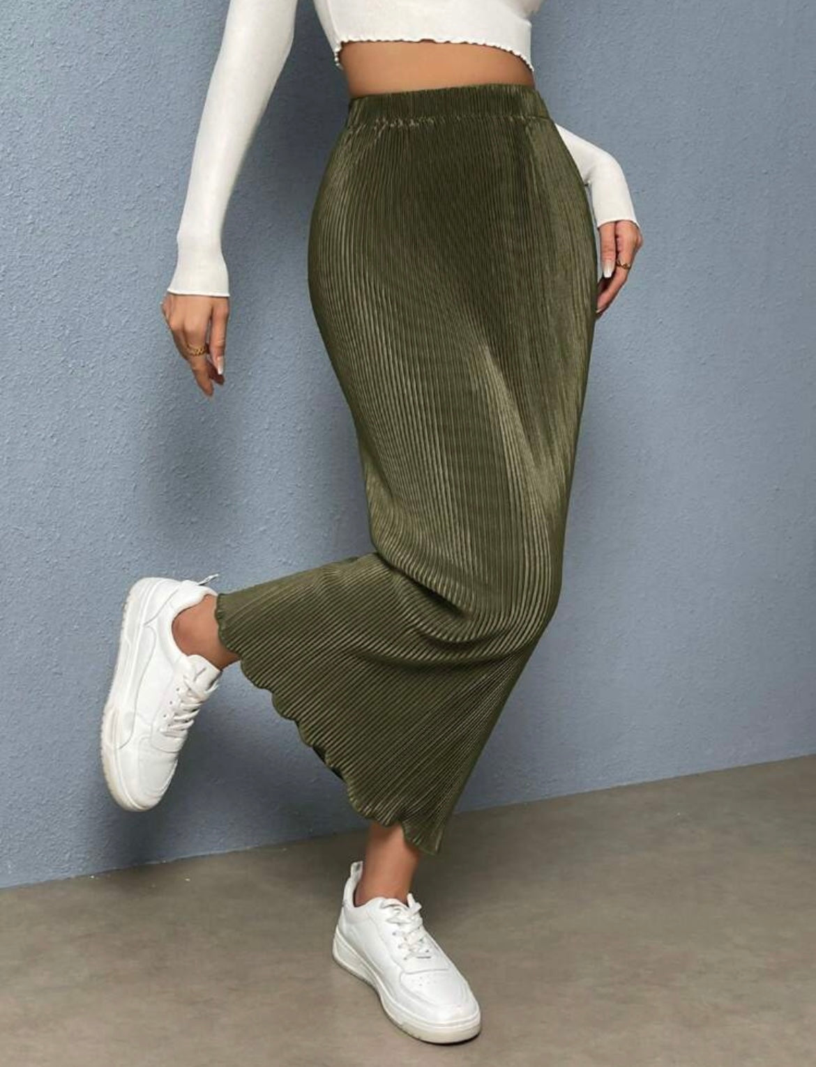 SHEIN Lettuce Essence Skirt