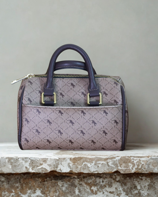 Signature Mini Bowler Bag – Plum Monogram (THRIFT)