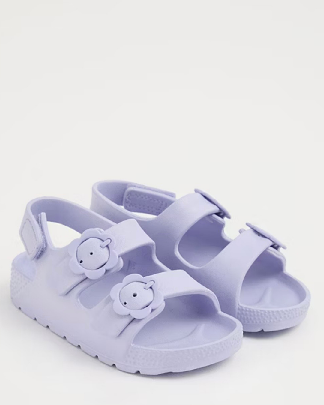 Toddler Girls' Lilac Floral Buckle Sandals