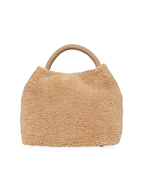 SHEARLING TOP HANDLE BAG (DUNE)