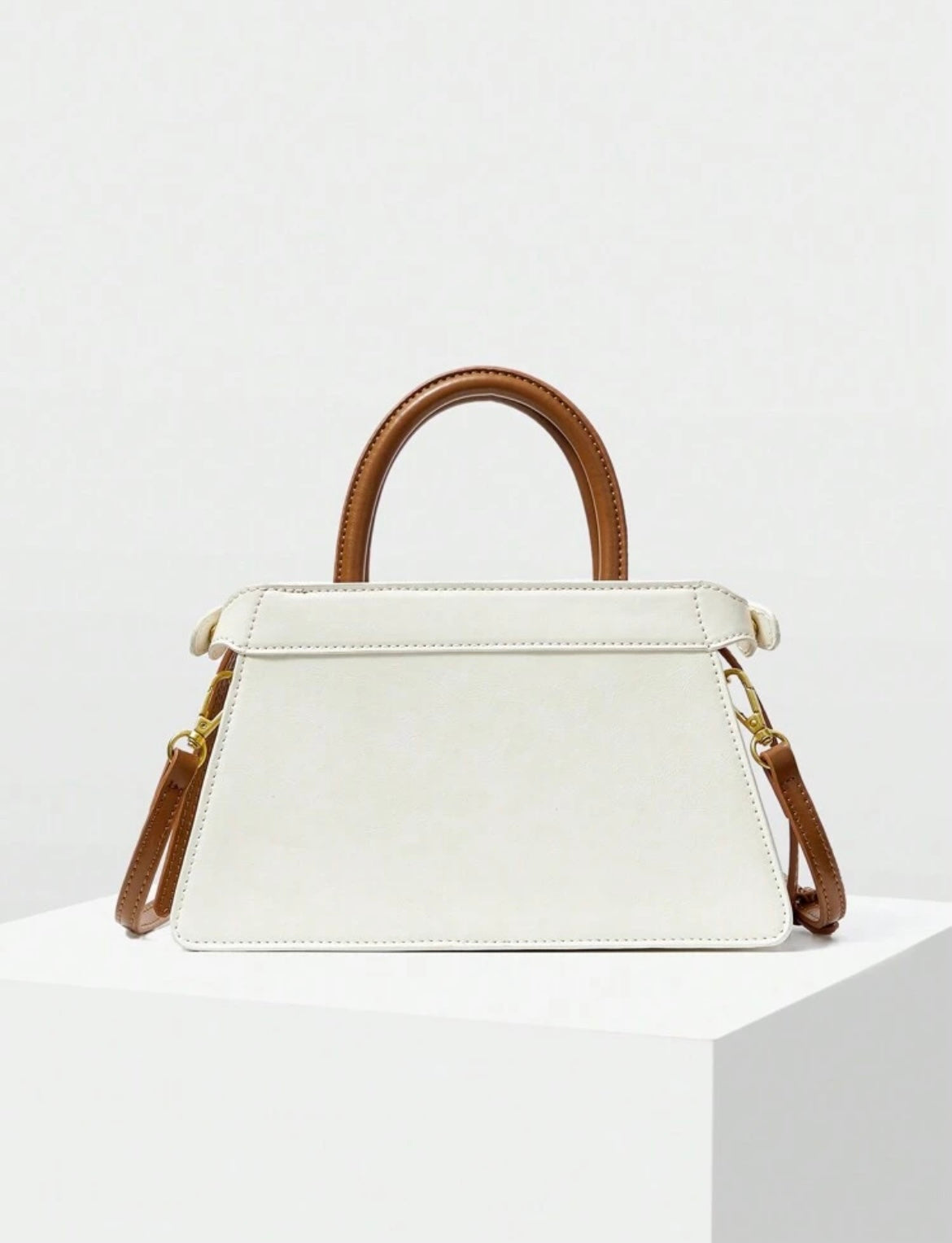 CHIC CONTRAST BUCKLE TOP BAG (SHEIN MOTF)