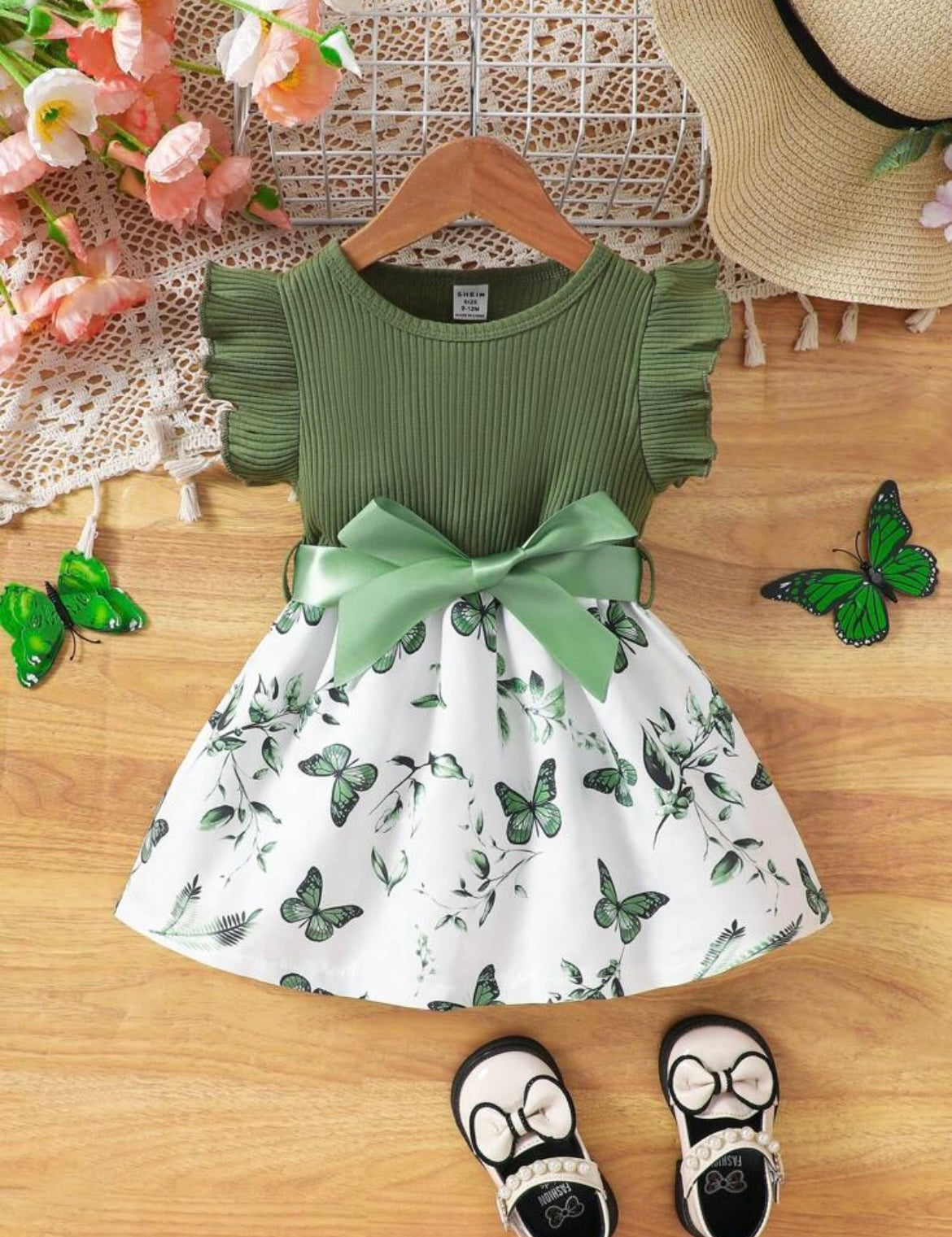FLUTTERING FUN BABY DRESS (SHEIN KIDS)