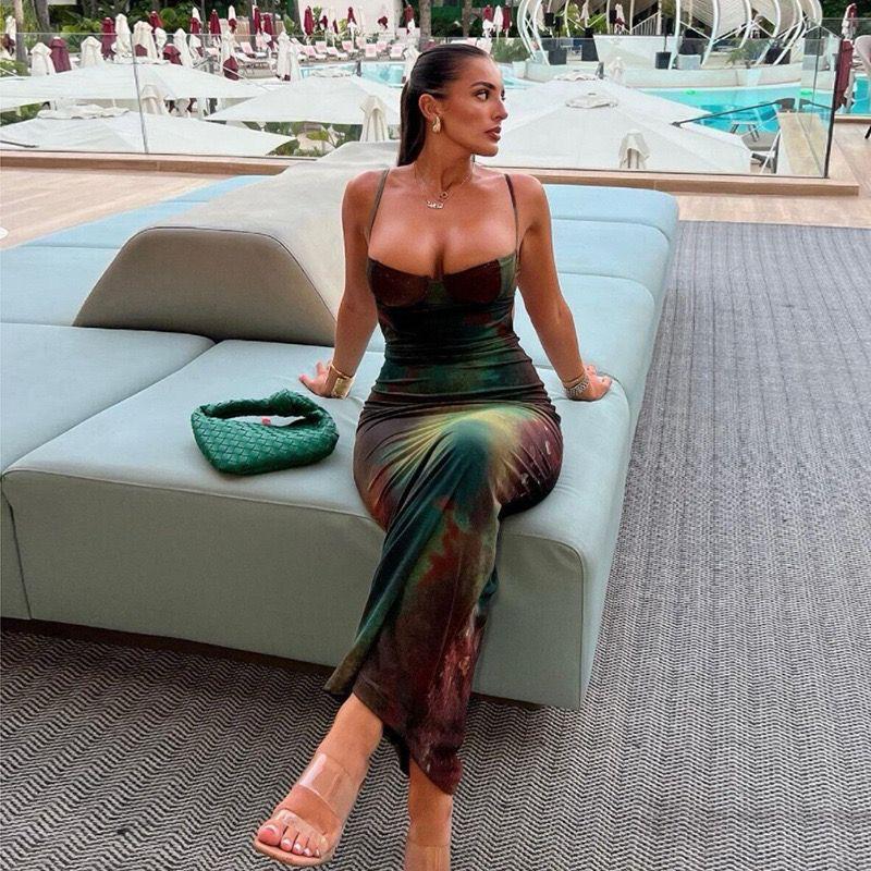 Effortless Glamour Tie-Dye Maxi Dress