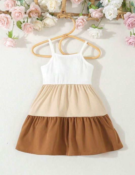 3 TONE RUFFLE SUNDRESS (SHEIN KIDS)