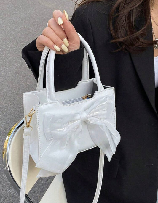 ELEGANT WHITE BOW MINI BAG (SHEIN)