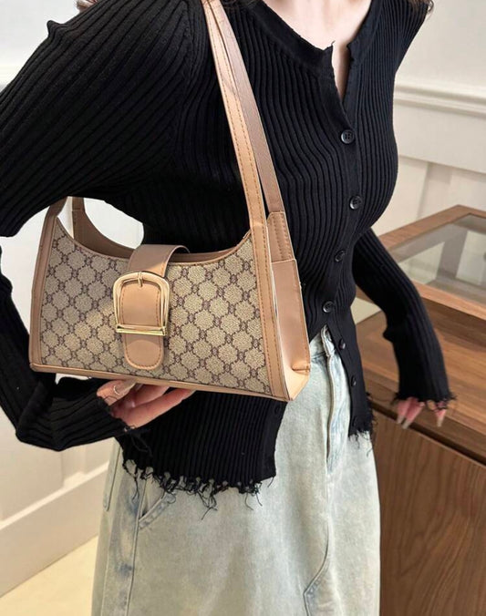 SIGNATURE BUCKLE SHOULDER BAG (SHEIN)