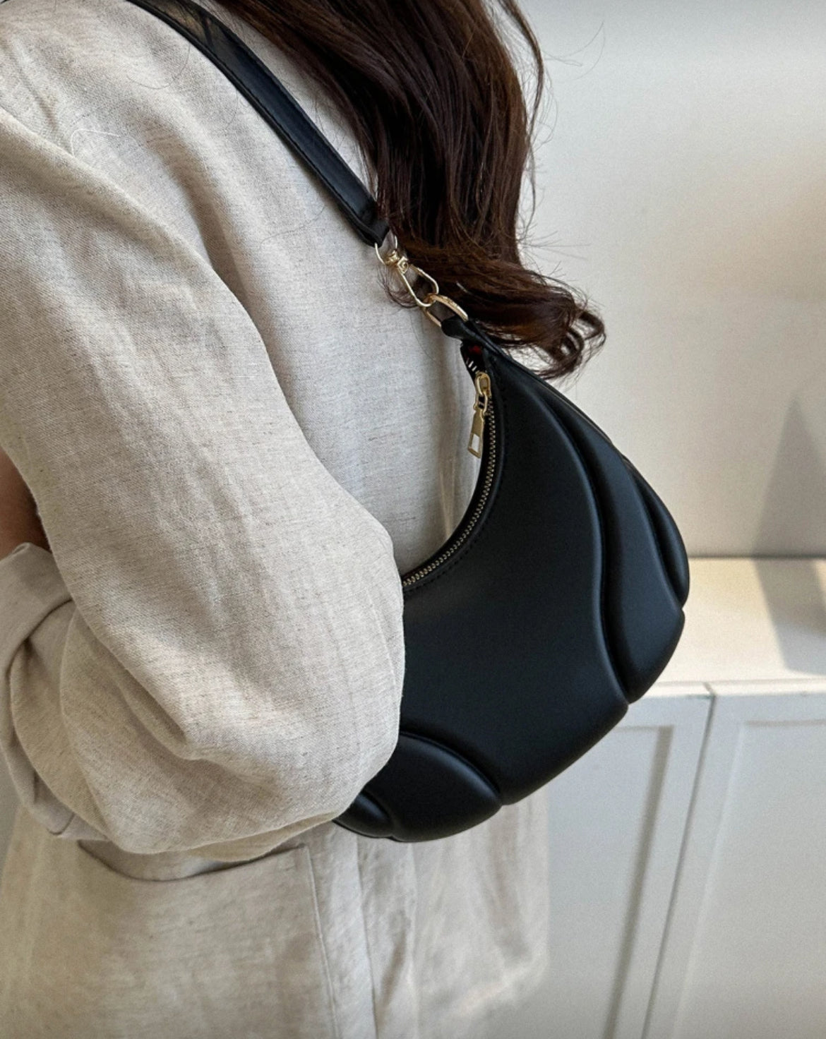 SHEIN Sculpted Crescent Shoulder Bag