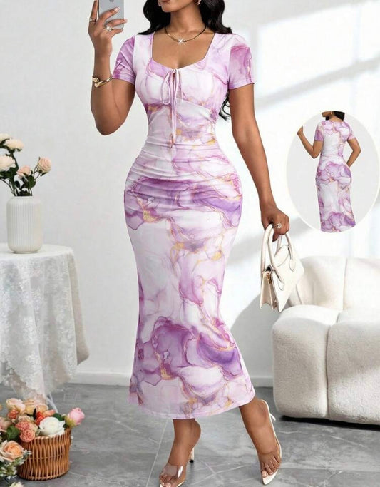 Violet Aura Sweetheart Midi