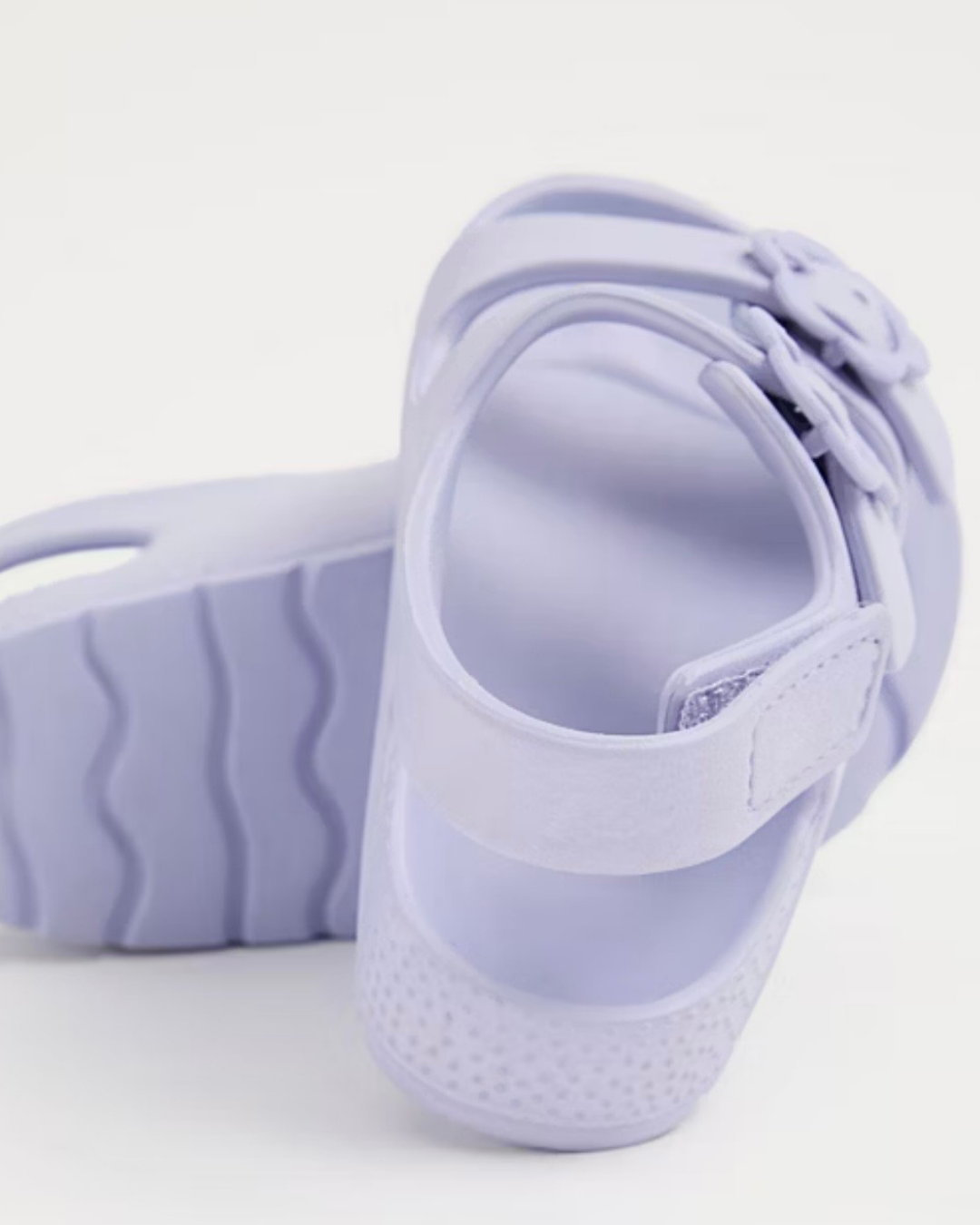 Toddler Girls' Lilac Floral Buckle Sandals