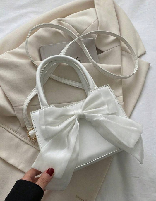 ELEGANT WHITE BOW MINI BAG (SHEIN)