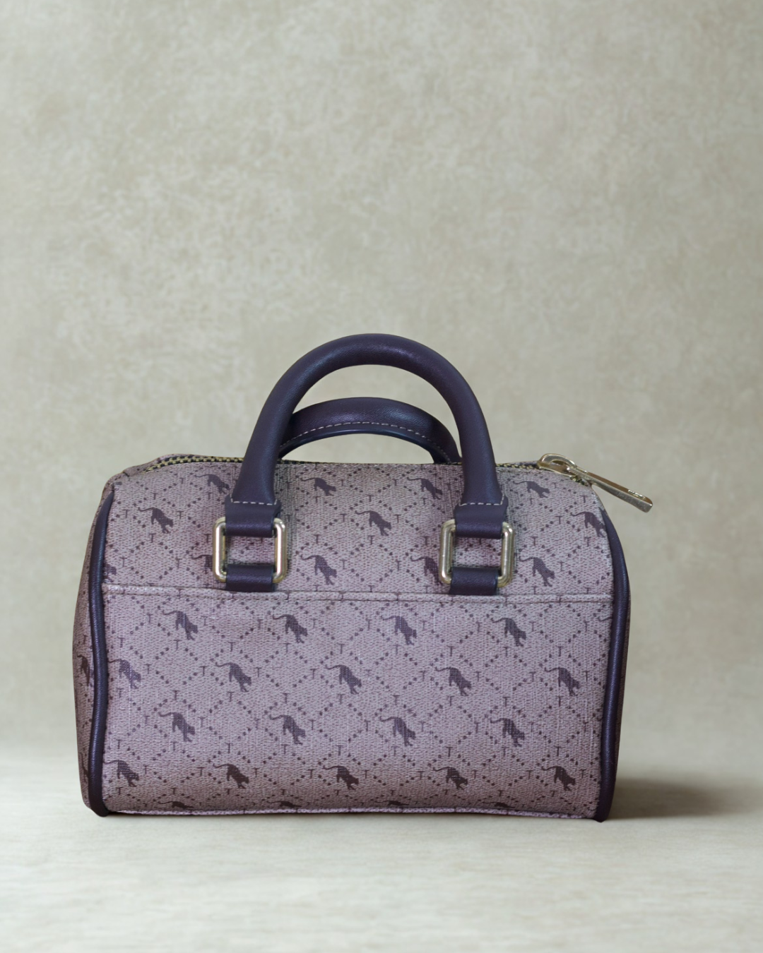 Signature Mini Bowler Bag – Plum Monogram (THRIFT)