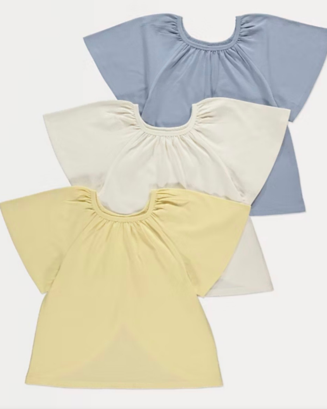 Girls' Gathered Flutter-Sleeve Top