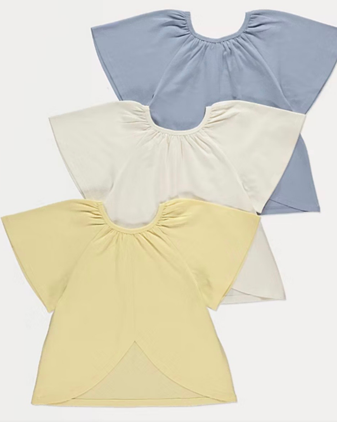 Girls' Gathered Flutter-Sleeve Top