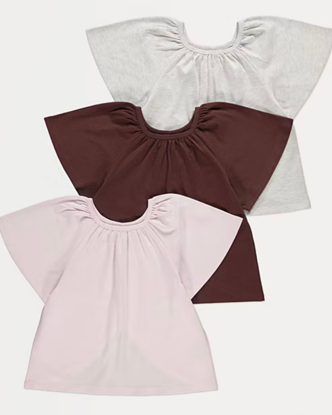 Girls' Gathered Flutter-Sleeve Top