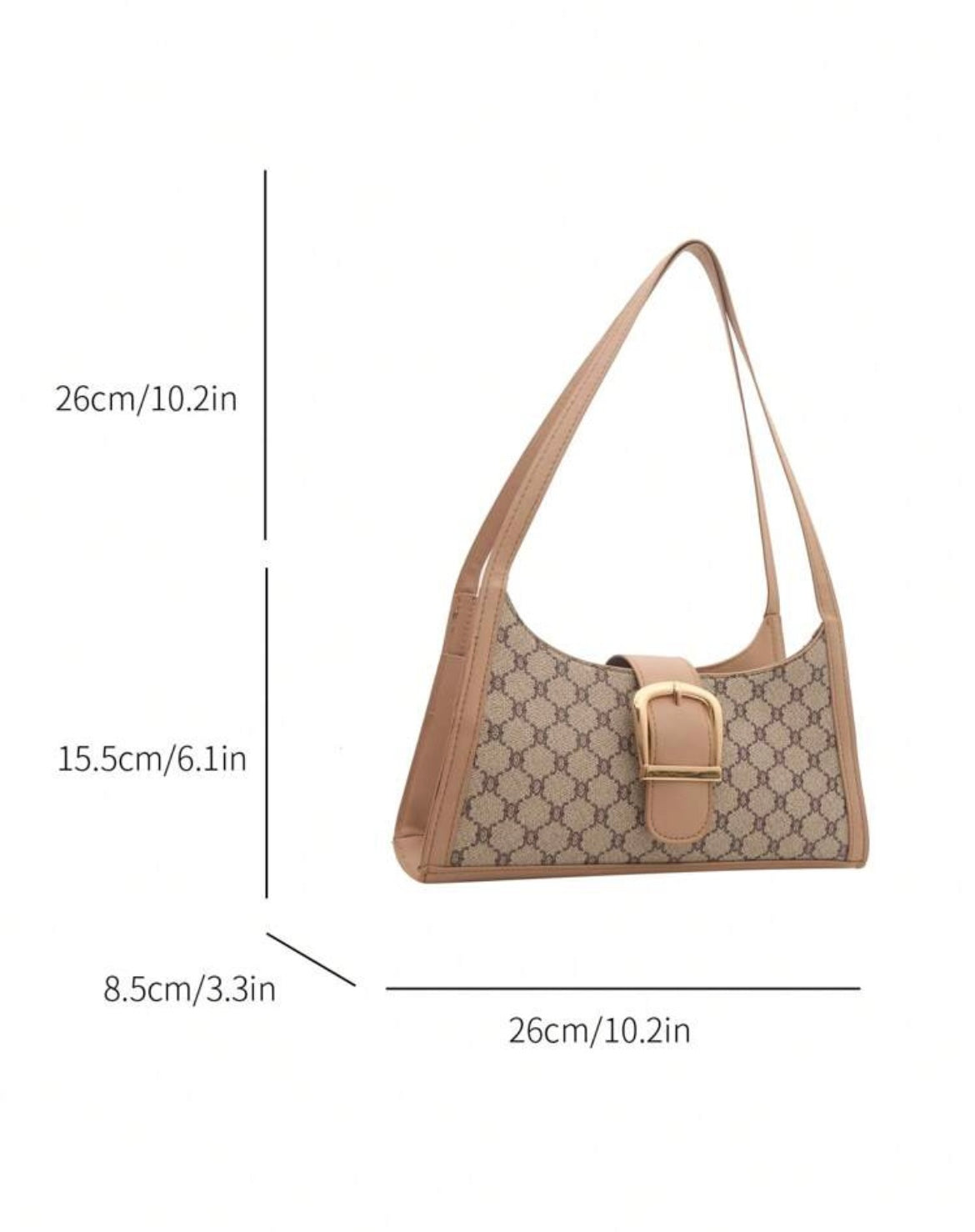 SIGNATURE BUCKLE SHOULDER BAG (SHEIN)