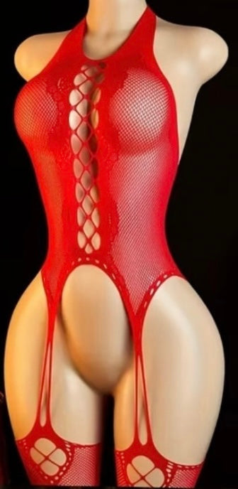 Aphrodite Garter-Style Bodystocking
