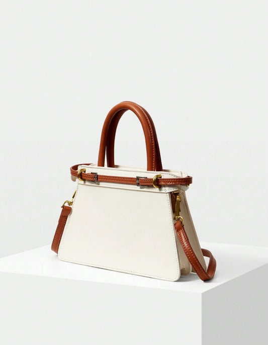 CHIC CONTRAST BUCKLE TOP BAG (SHEIN MOTF)