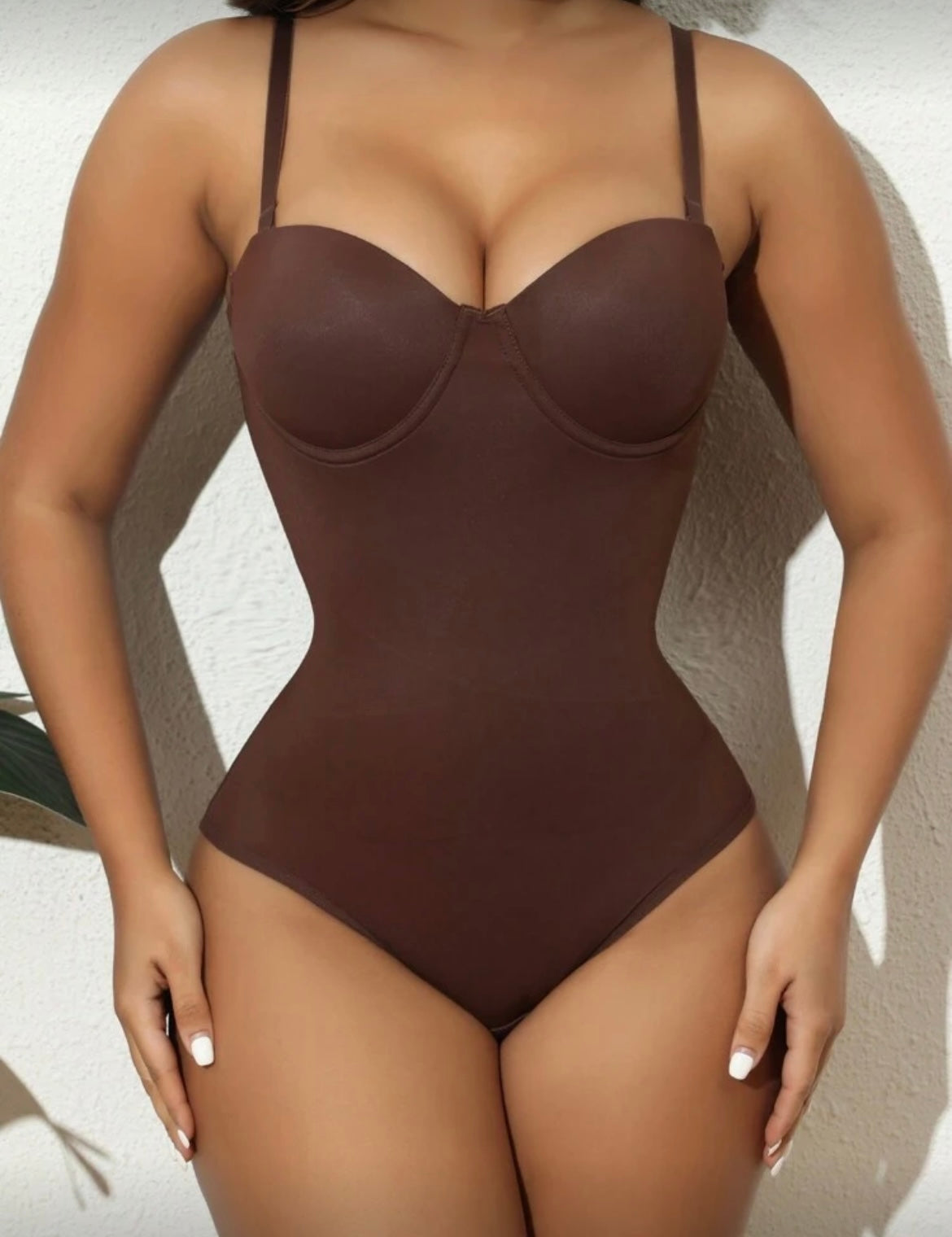 SHEIN Seamless Sculpting Bodysuit – Cocoa Brow