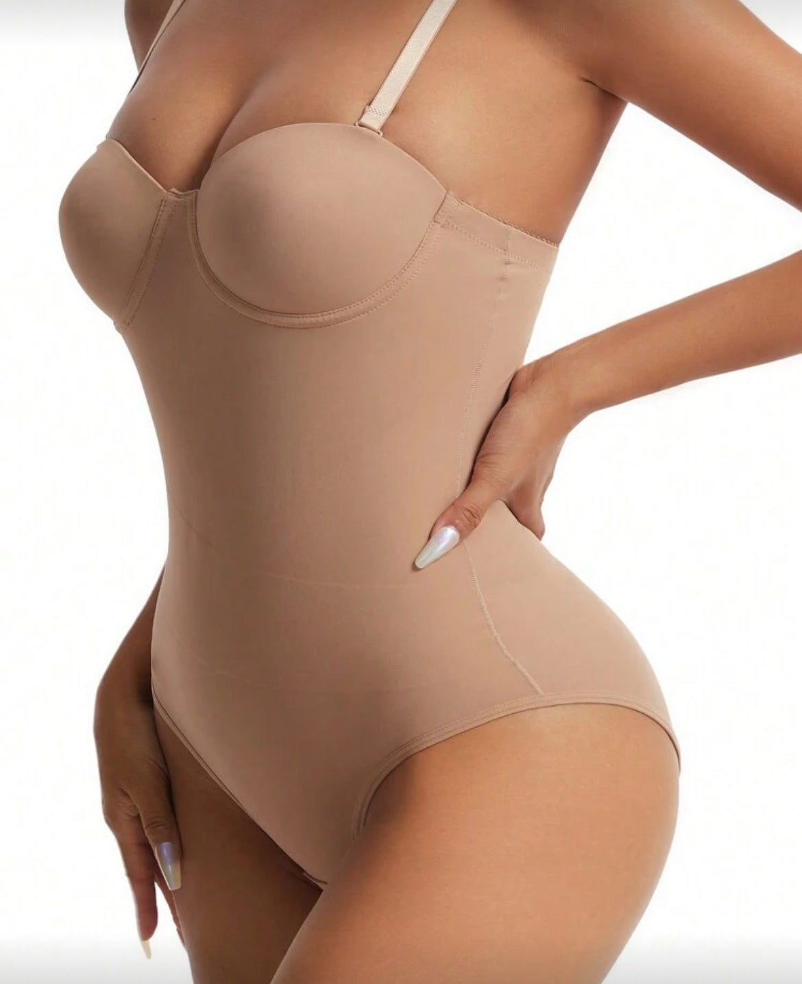 SHEIN Seamless Sculpting Bodysuit – Fawn