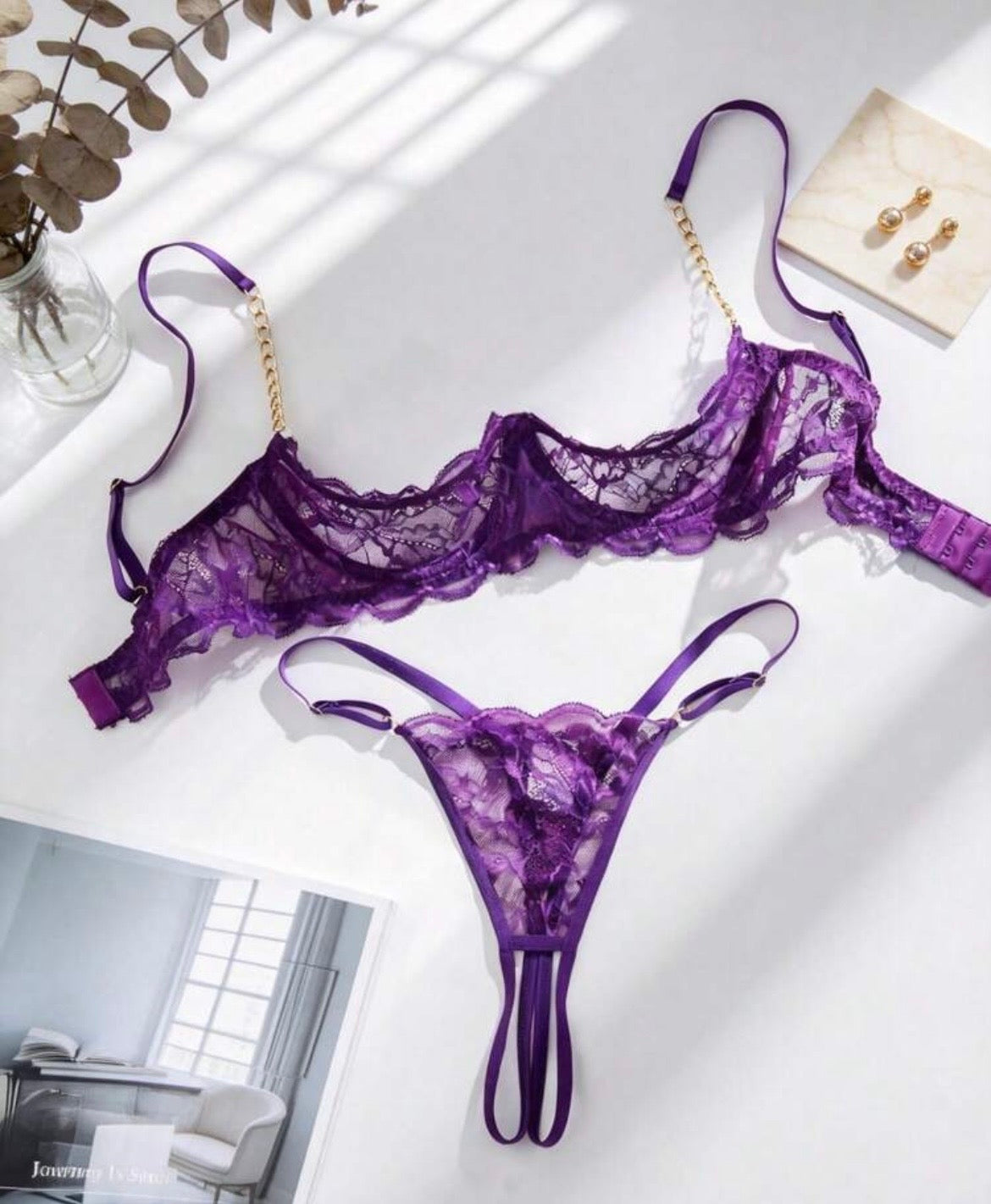 Violet Desire Lace Set