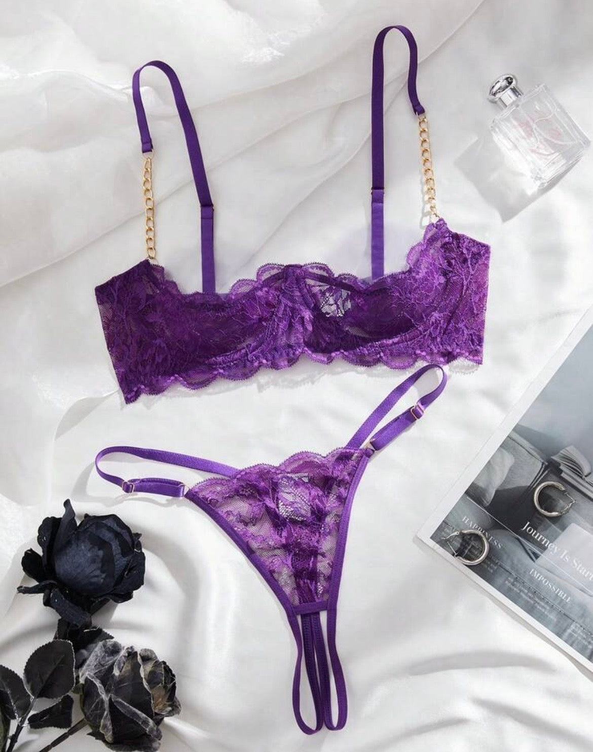 Violet Desire Lace Set