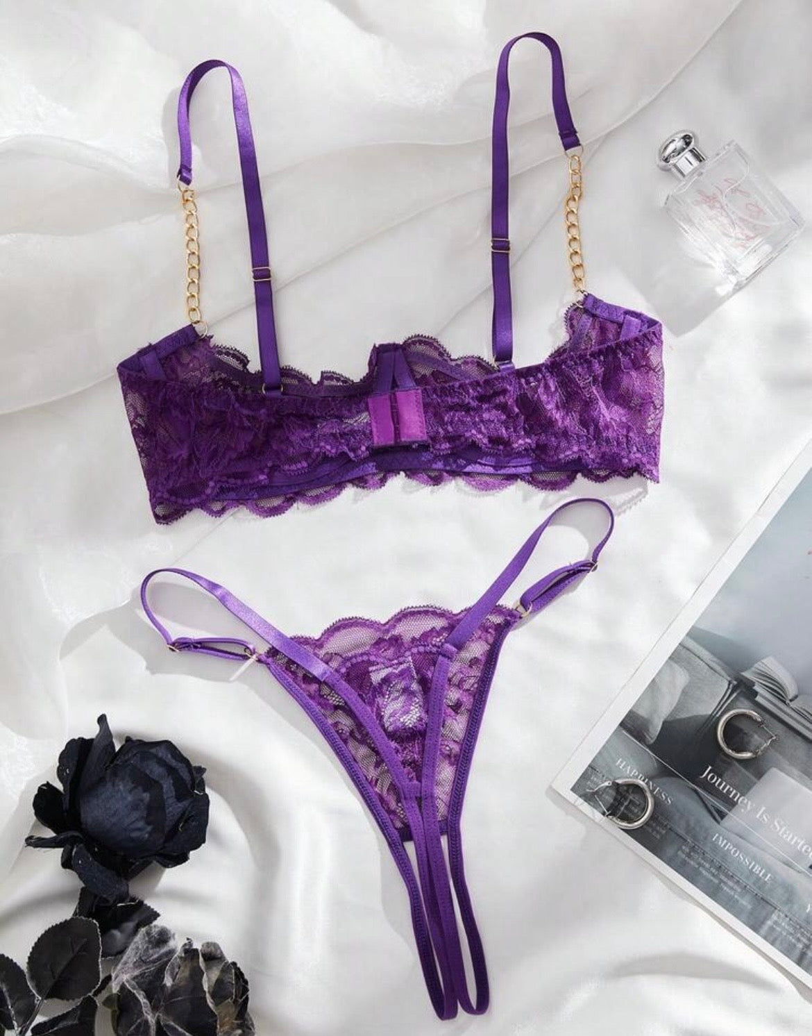 Violet Desire Lace Set
