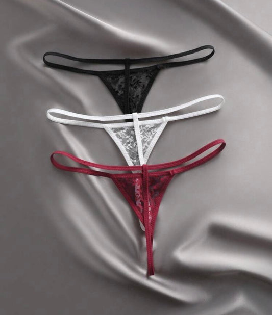 Amour Floral Lace Thong Set (3-Pack)