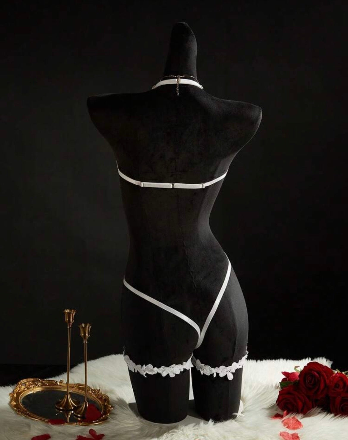 The Luann Floral Appliqué Teddy Set
