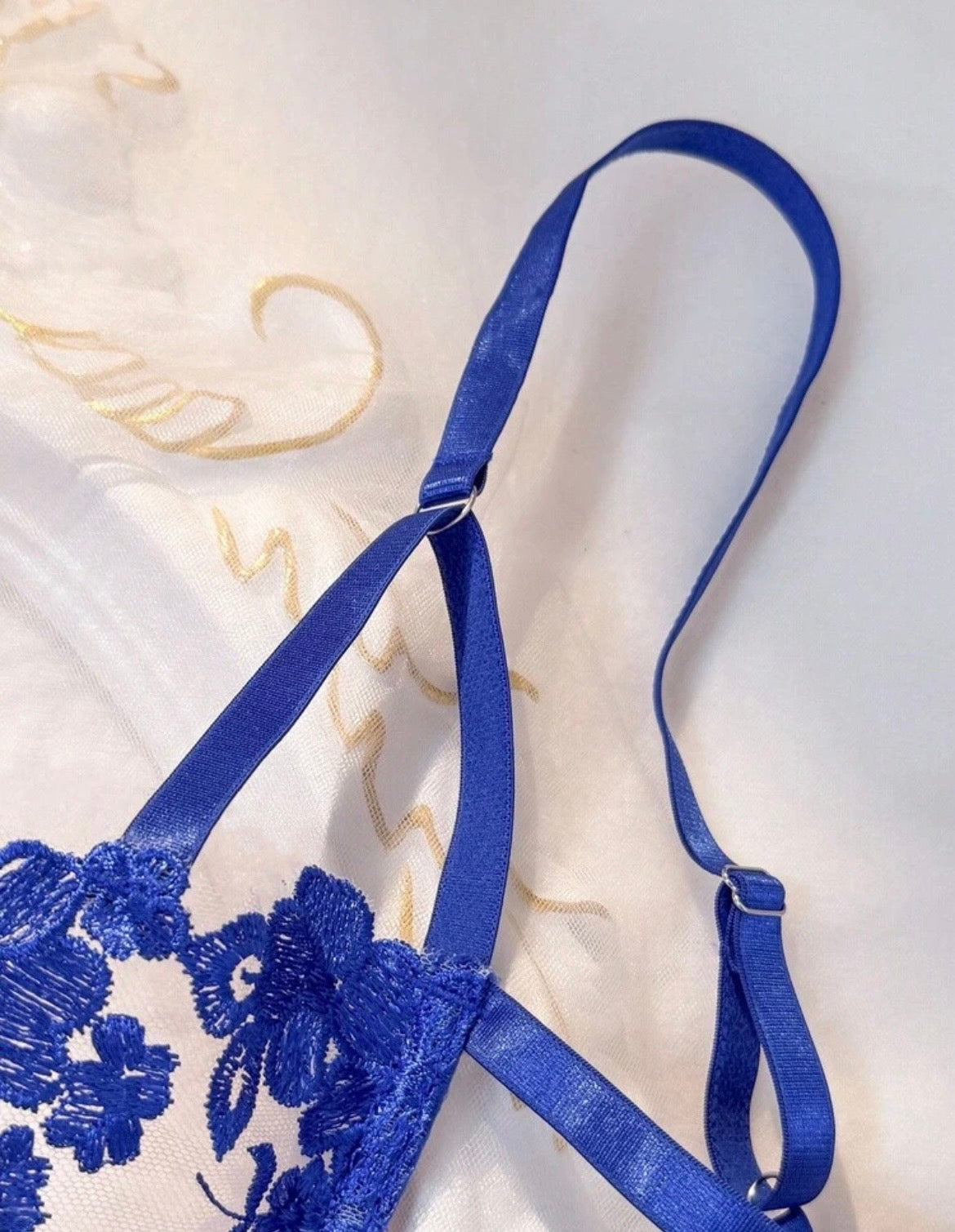The Garcelle Embroidered Lace Lingerie Set