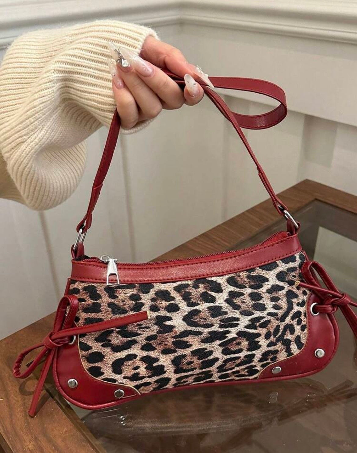 The Roxy Leopard Shoulder Bag