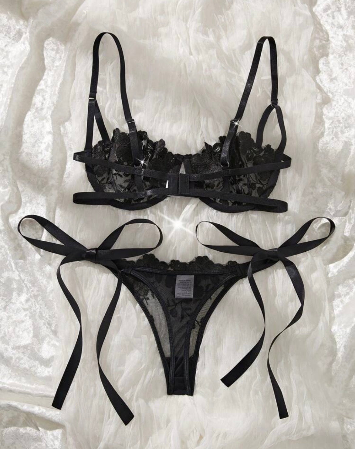 The Porsha Embroidered Lace Lingerie Set
