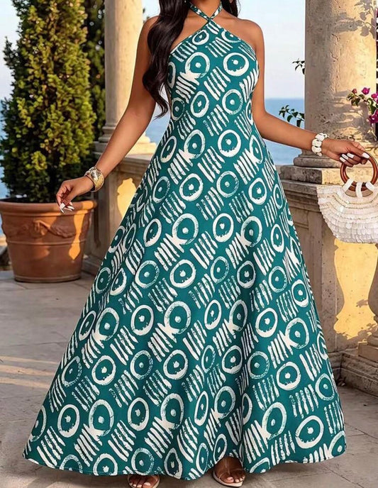 Emerald Breeze Maxi Dress