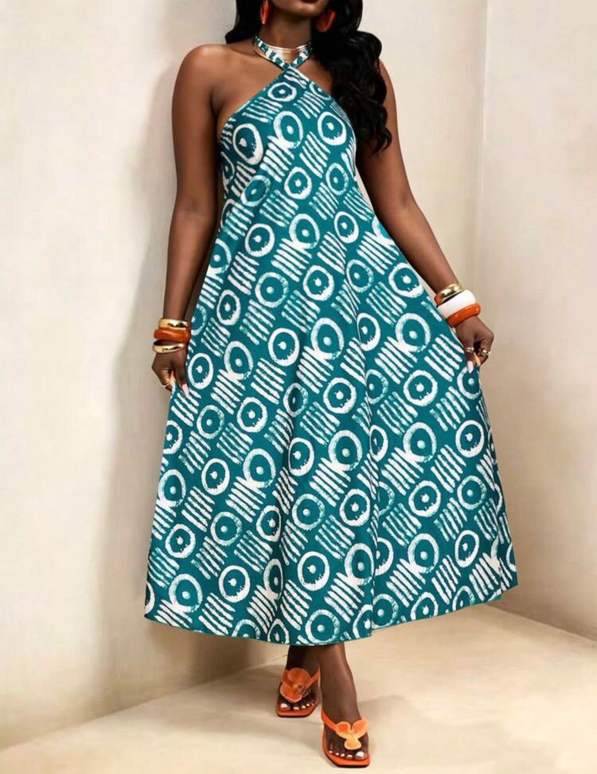 Emerald Breeze Maxi Dress