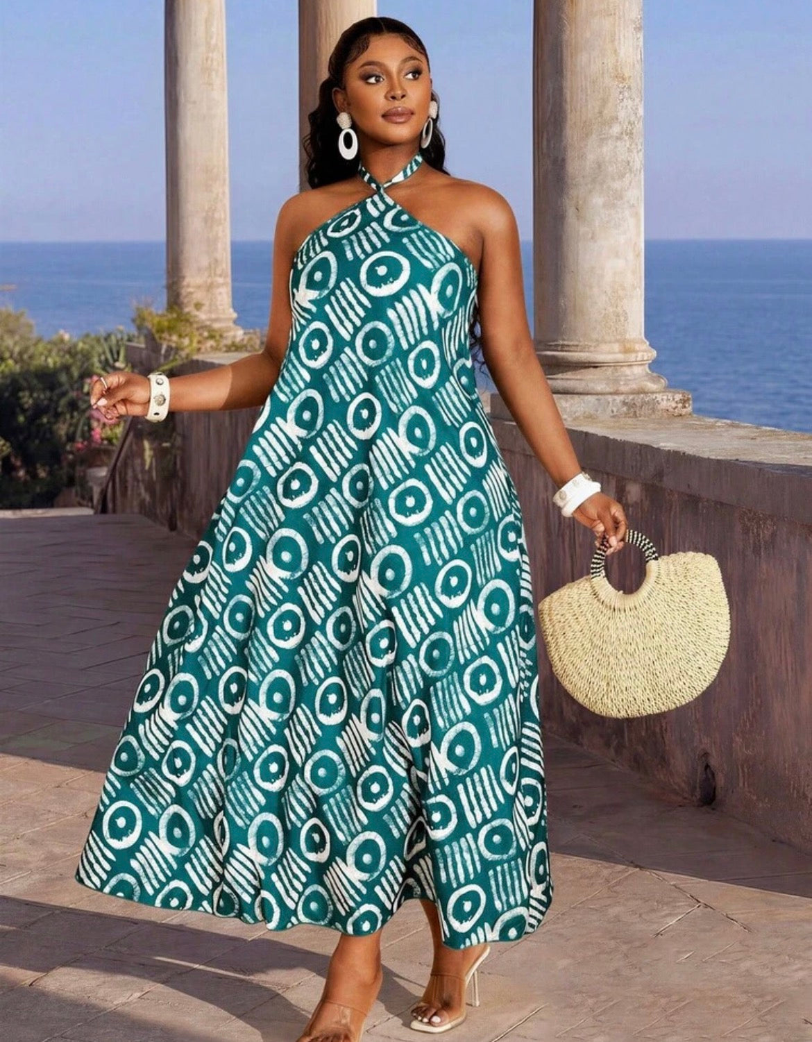Emerald Breeze Maxi Dress