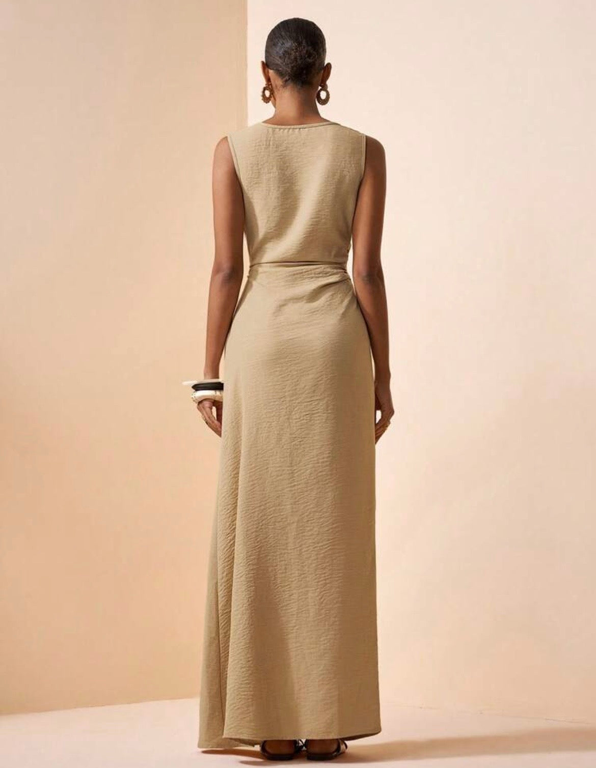 Sahara Asymmetric Maxi Dress