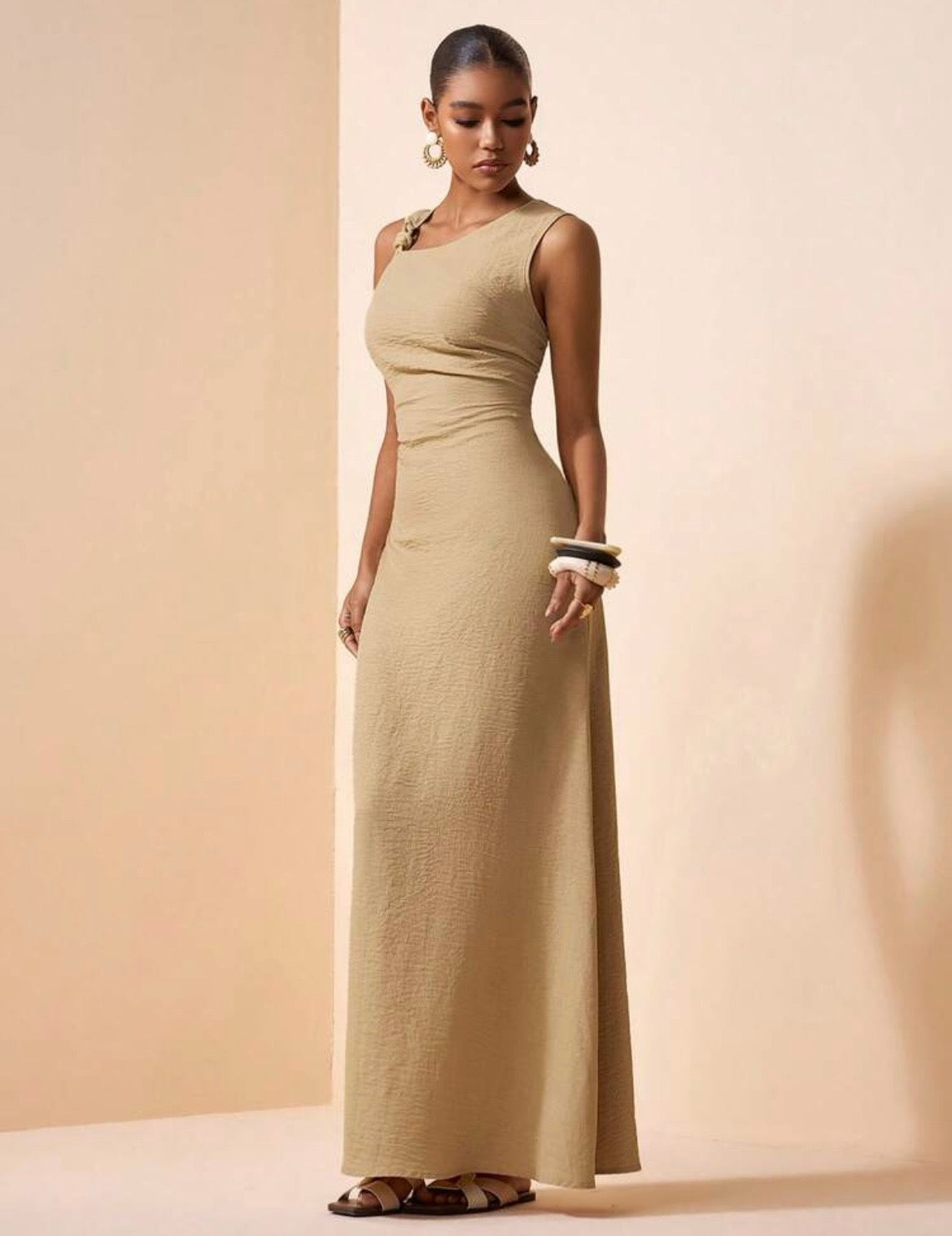 Sahara Asymmetric Maxi Dress