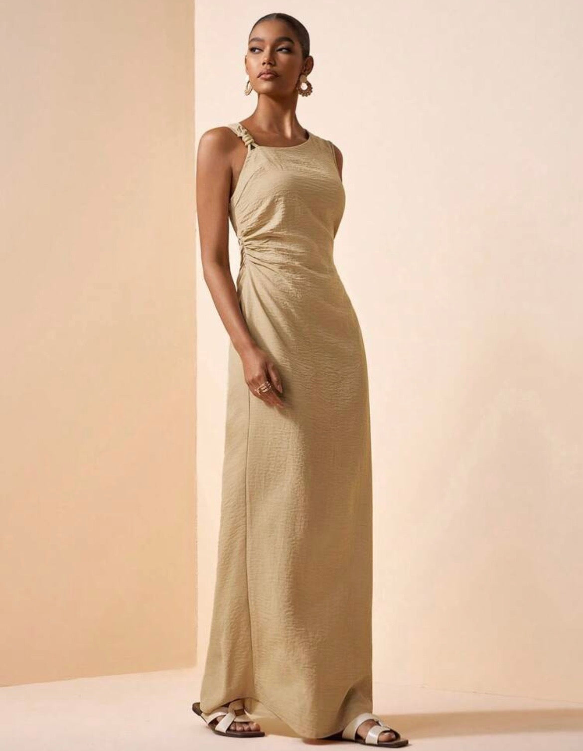 Sahara Asymmetric Maxi Dress