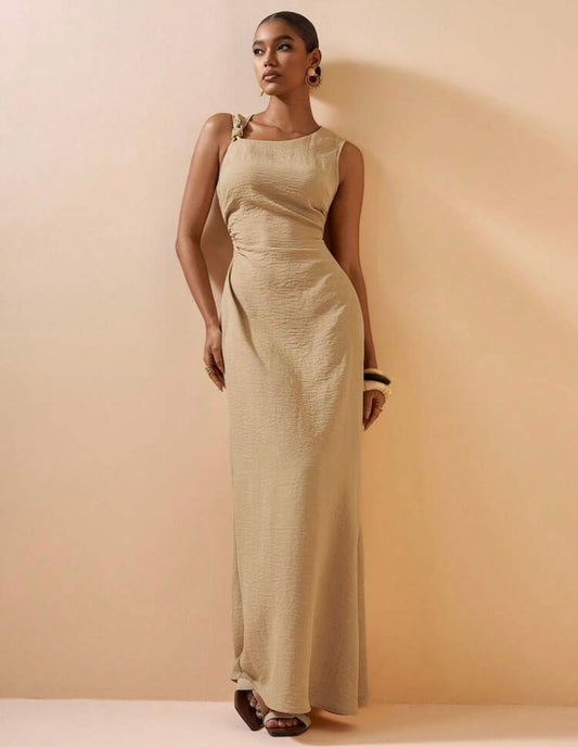 Sahara Asymmetric Maxi Dress