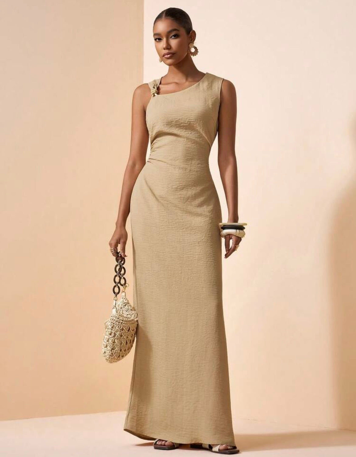 Sahara Asymmetric Maxi Dress