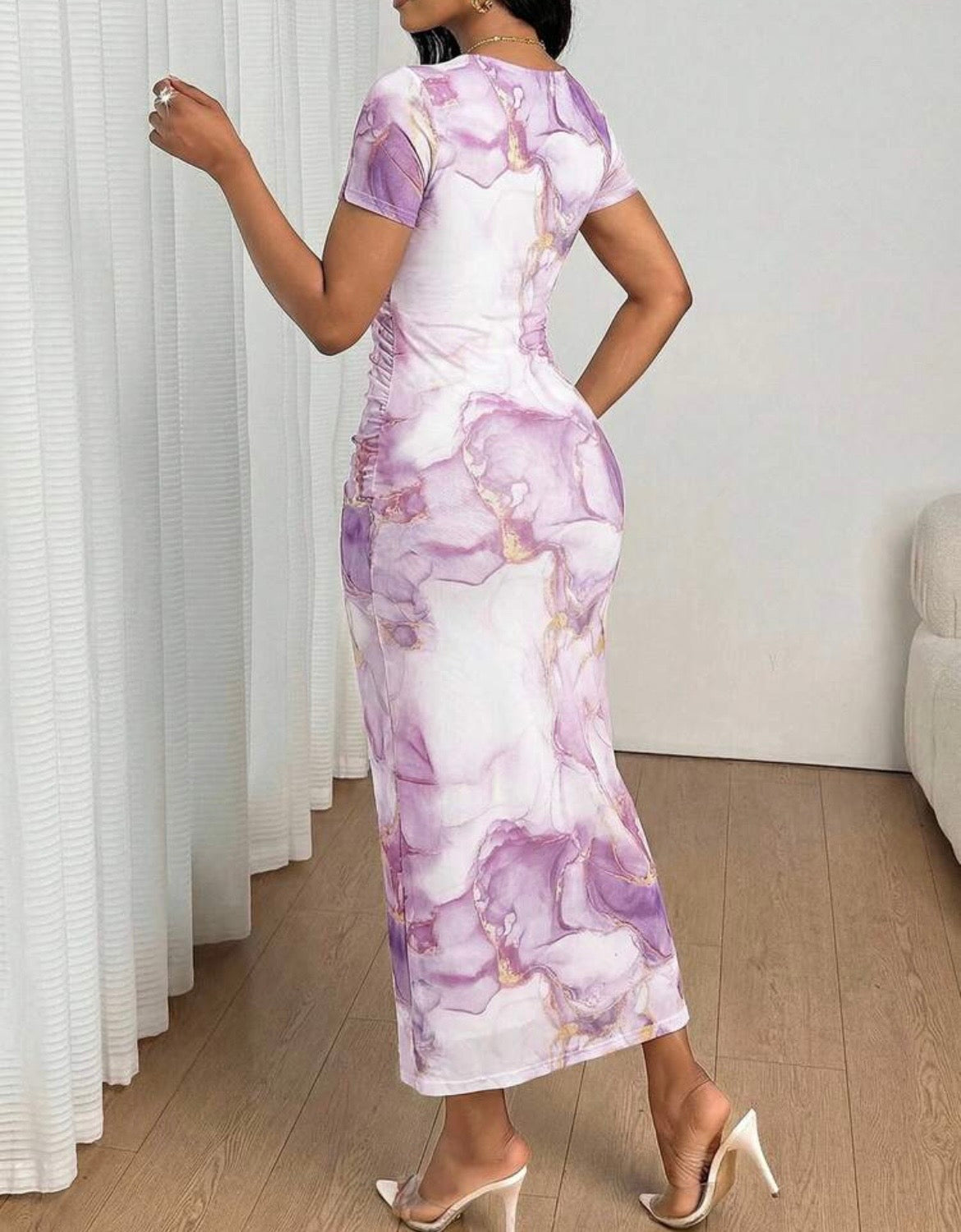 Violet Aura Sweetheart Midi