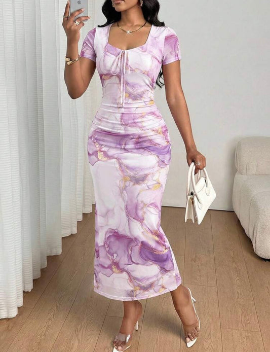 Violet Aura Sweetheart Midi