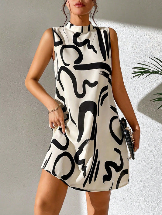 SHEIN Abstract Print Dress